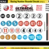 MG 6200-1 UltraCal High Def Racing Number Roundel Decals Style 1 1:43 Scale -Innovative Hobby Supply shop s l500 95684.1674581877