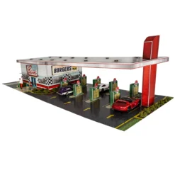 BK 6459 1:64 Scale "Bruno's Dine-In & Drive-In" Photo Real Scale Building Kit